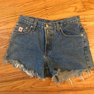 Vintage High-Waisted Cut-off Denim Shorts
